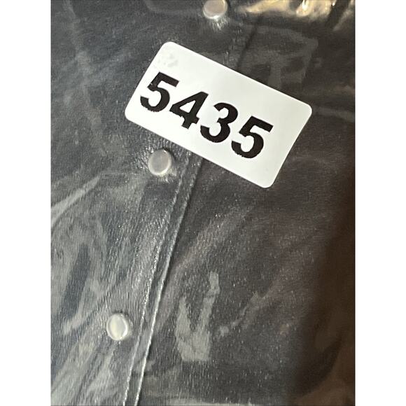 Faux Leather Pencil Skirt 8 Black Silver Studded Worthington Goth Mob Wife Biker - Picture 7 of 7